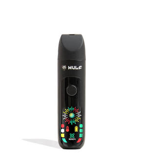 Black wulf vape pen with colorful led light display and button controls in vaporizer brand overview article