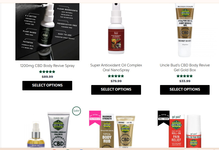 Uncle Bud's Hemp affiliate products