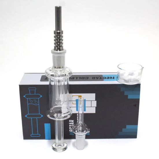 8" Injector Design Glass Straw Kit - 10mm Male attachment