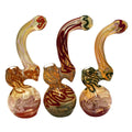 8" Big Base Sherlock Style Bubbler - Heavy Duty Glass  Water Pipe  Stoned-Glassware