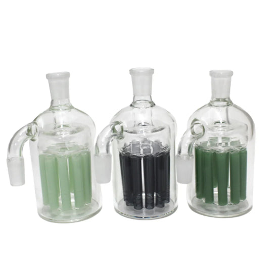 90 Degree Ash Catcher With Tree Percolator 14 MM Male to 14 MM female