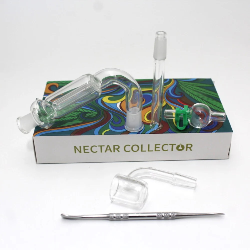 Colorful Box 10 MM Nectar Collector with Quartz Banger, Carp Cap& Dab Tool