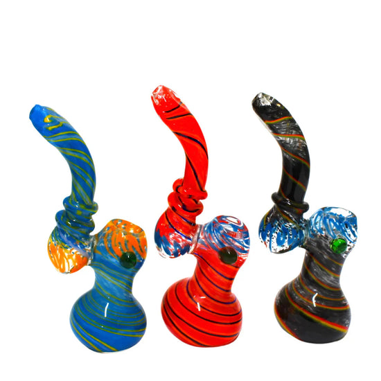 6.5 inch colorful glass bubbler Sherlock style