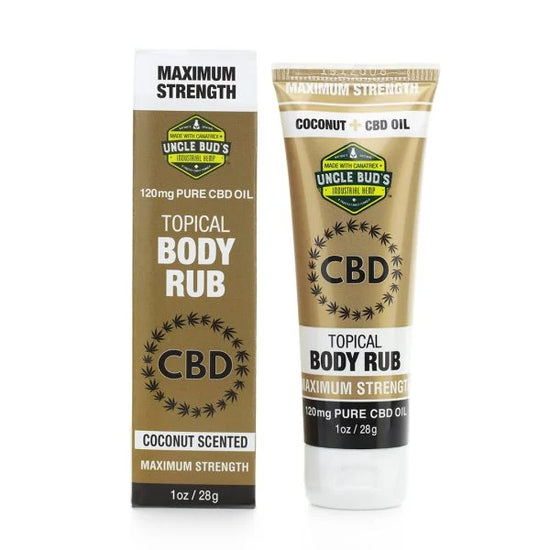 Uncle Bud’s CBD Topical Body Rub Gold Box