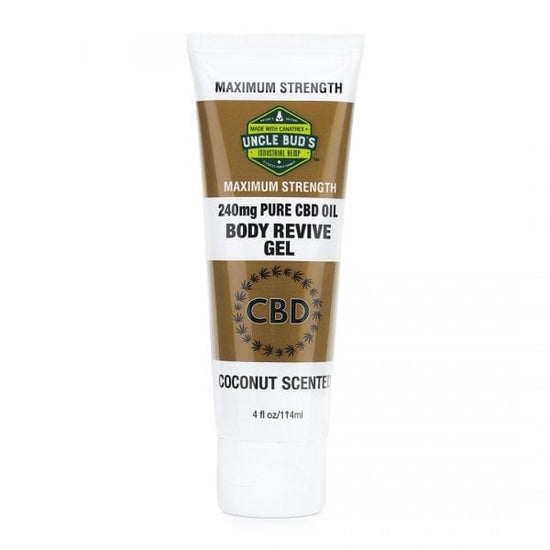 Uncle Bud’s CBD Body Revive Gel Gold Box