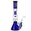 Black Leaf Beaker Ice Bong with Drum Percolator | Boxed Set